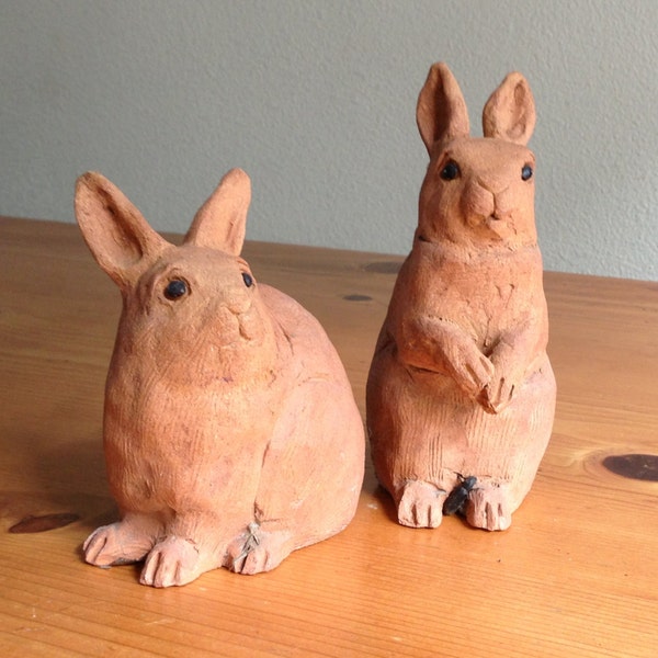 Terra cotta Bunny Set of 2