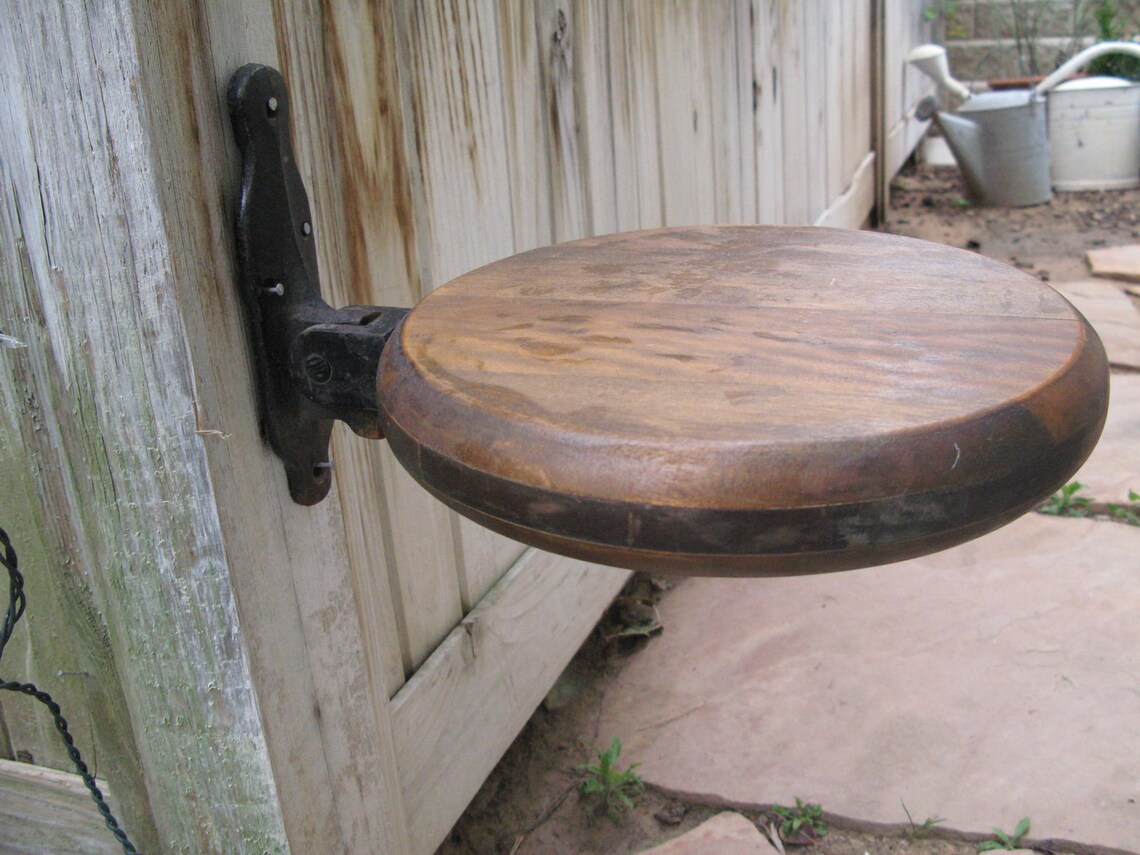 Antique Wooden Telephone Booth Elevator Folding Seat Etsy