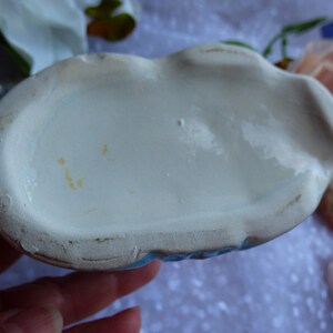 Mid Century Vase Cherub Hält Schale Füllhorn Pflanzgefäß Keramik Keramik Shabby Cottage-Chic Shabby-Choke inspiriert No-marking/stempeln glasiert Bild 10