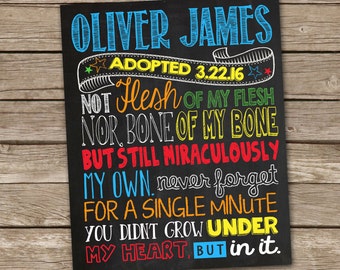 Printable Adoption Announcement Sign Digital File Chalkboard Sign - Adoption Announcement Photoshoot Prop