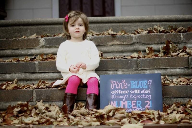 Printable Chalkboard Pregnancy Announcement Sign Digital File | Etsy