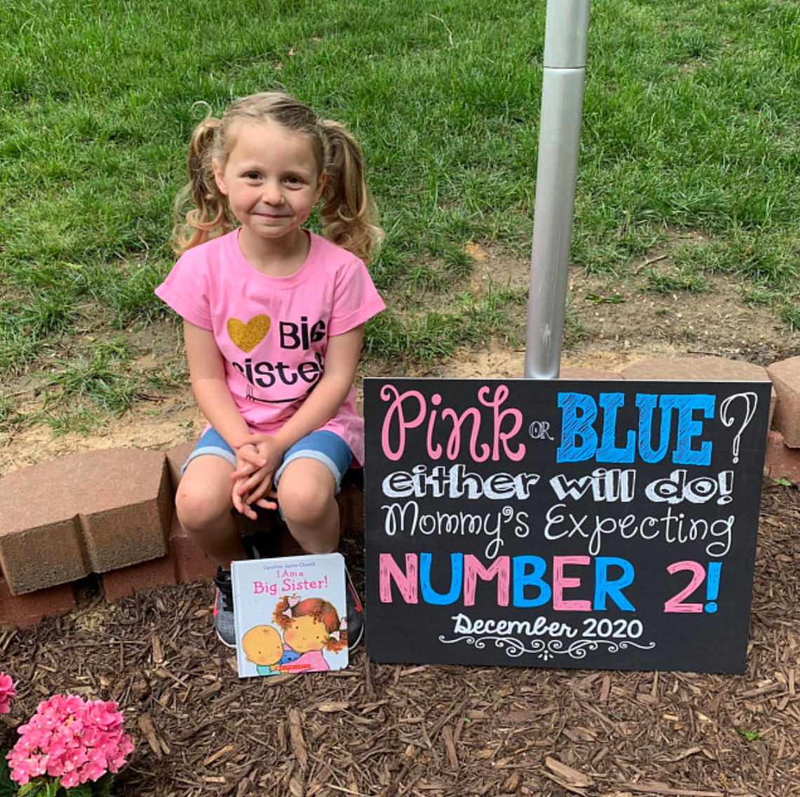 Printable Chalkboard Pregnancy Announcement Sign Digital File - Etsy