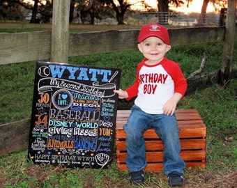 Second Birthday Chalkboard Poster: Custom Milestone Sign (Digital)