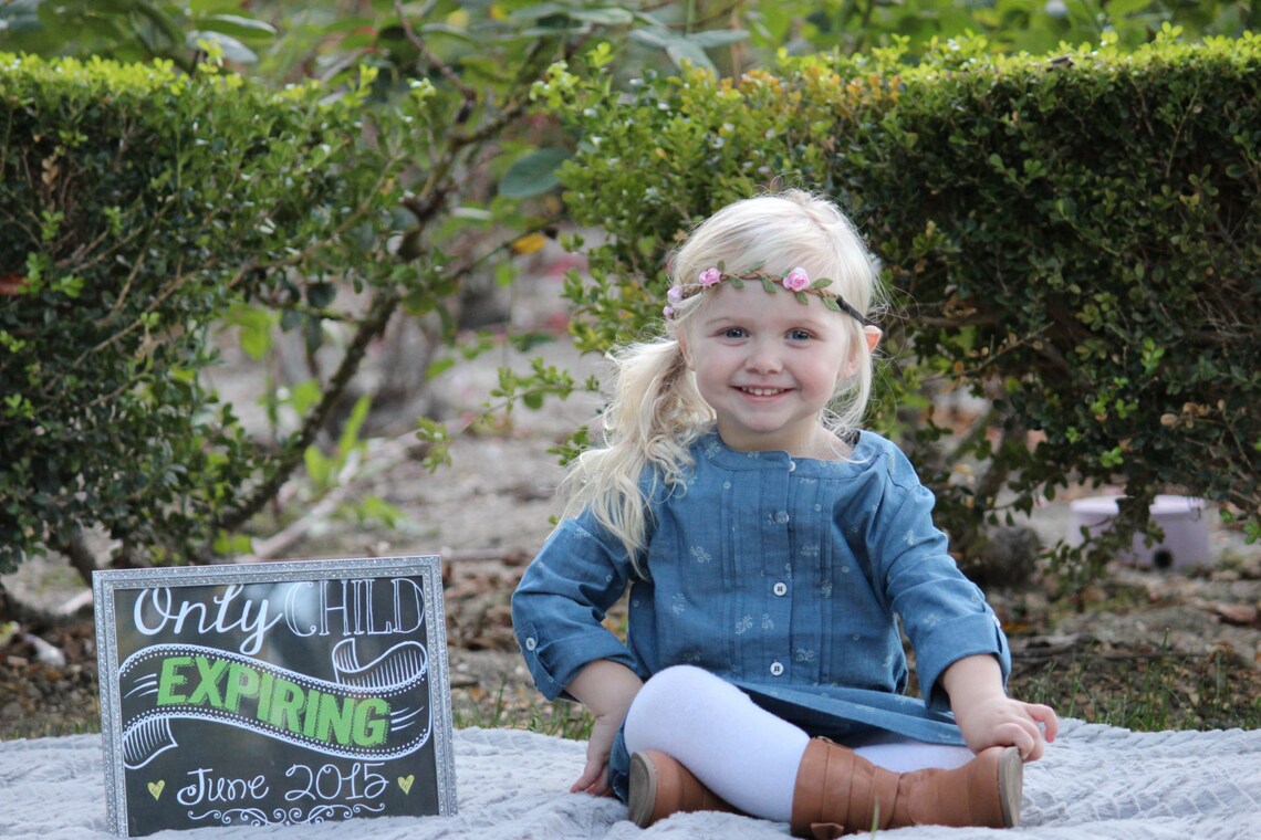 Only Child Expiring Chalkboard Sign Custom Printable File - Etsy