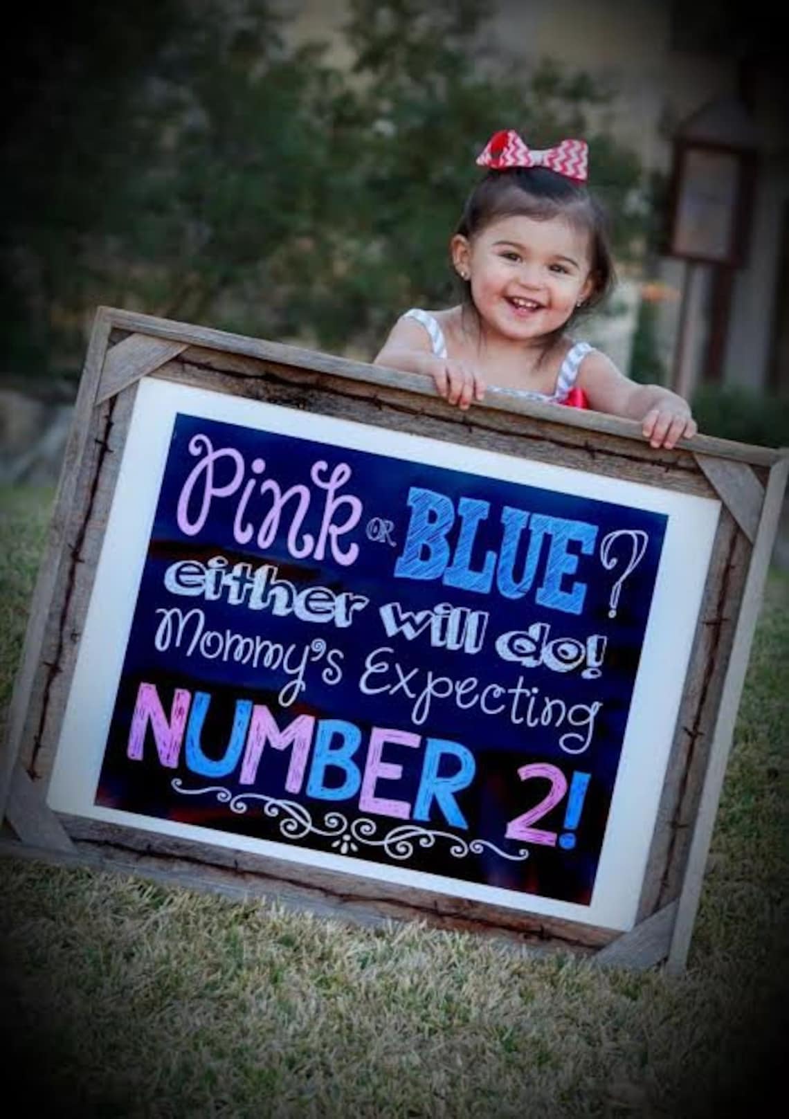 Printable Chalkboard Pregnancy Announcement Sign Digital File - Etsy
