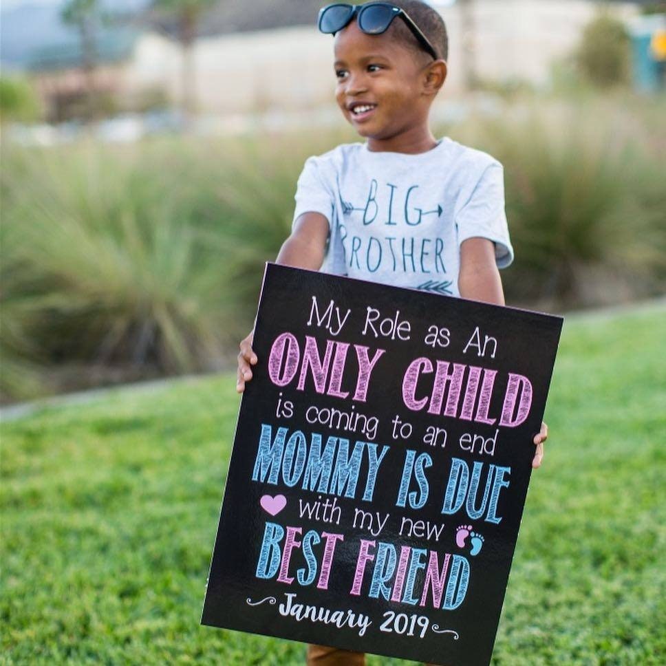 Printable Chalkboard Pregnancy Announcement Sign Digital File | Etsy