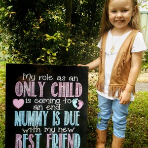 Printable Chalkboard Pregnancy Announcement Sign Digital File Only ...