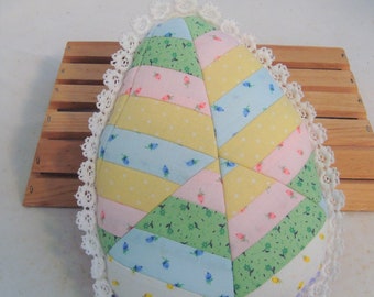 Little 7-Inch Strip-quilted Egg Pillow