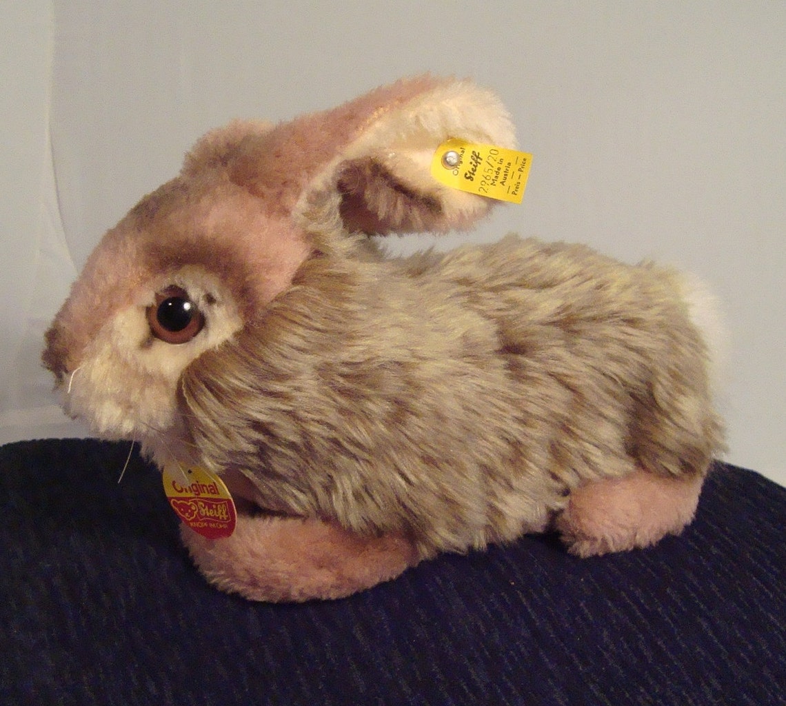 Vintage Steiff Brown Crouching Bunny Rabbit 2965/20 With All - Etsy