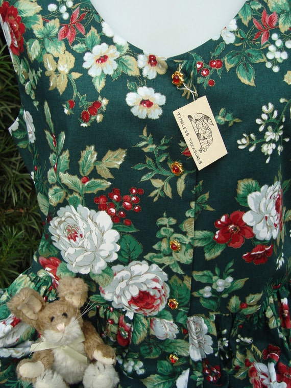 Peony Floral Print Button-Front Pinafore - image 2