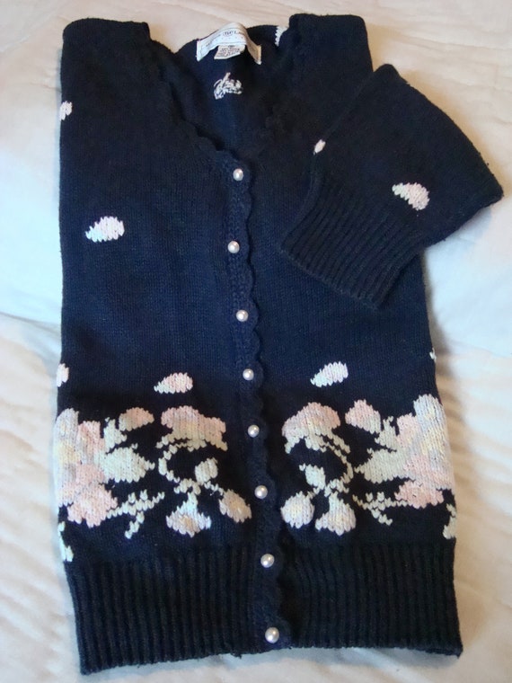 Vintage Embroidered Cardigan Sweater - image 6