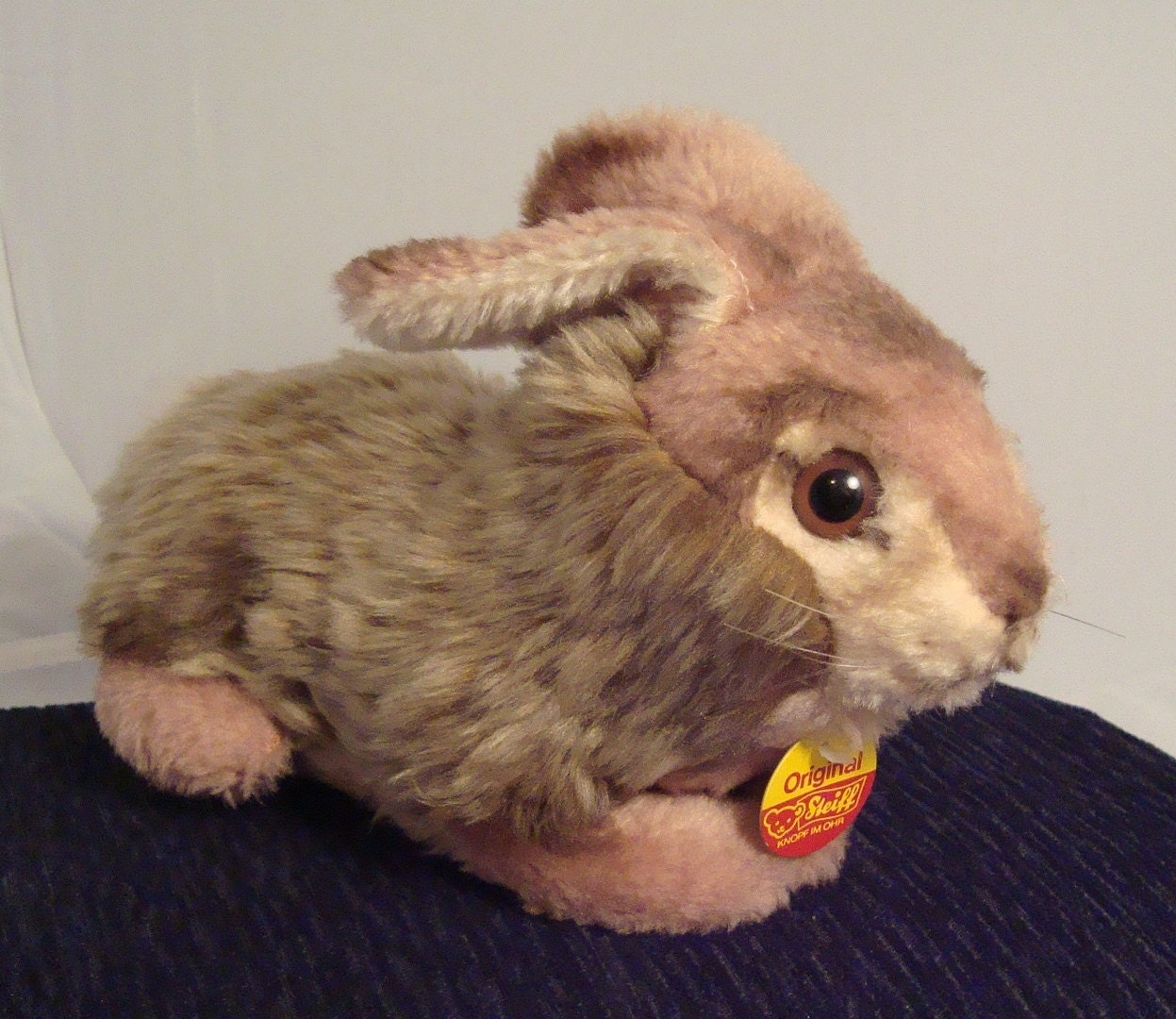 Vintage Steiff Brown Crouching Bunny Rabbit 2965/20 With All Original ...