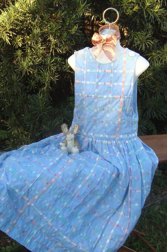 Button-Shoulder Madras/Chambray Dimensional Paste… - image 4