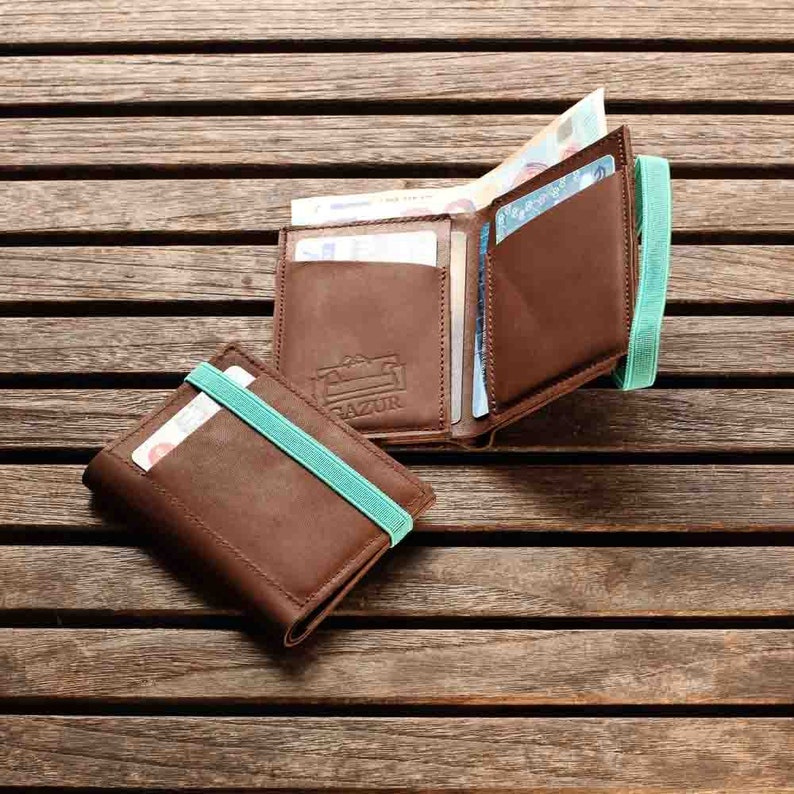 Men's Leather Wallet Gift For Him Slim Wallets For Men image 3