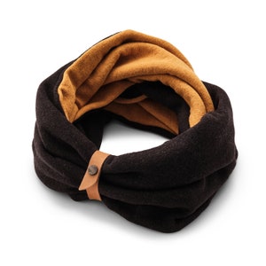 Black Loop Scarf For Men, Men's Winter Gift, Perfect for Your Husband or Boyfriend Yellow