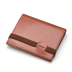 Camel Brown Leather Wallet, Mens Wallet, Leather Wallets, Wallet with Zipper image 5