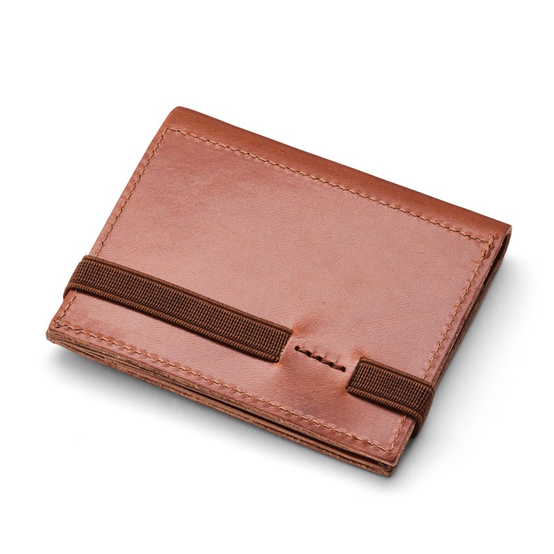 Camel Brown Leather Wallet, Mens Wallet, Leather Wallets, Wallet with Zipper image 5