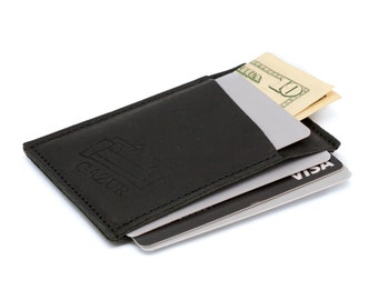 Leather Business Card Case - Gift Ideas For Him - Minimal  Wallet