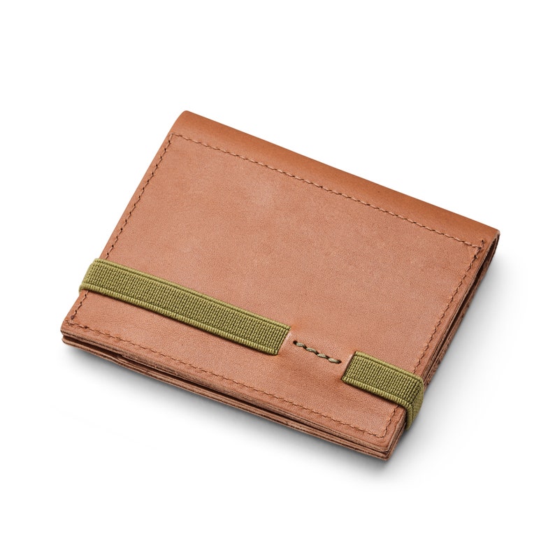 Camel Brown Leather Wallet, Mens Wallet, Leather Wallets, Wallet with Zipper image 8