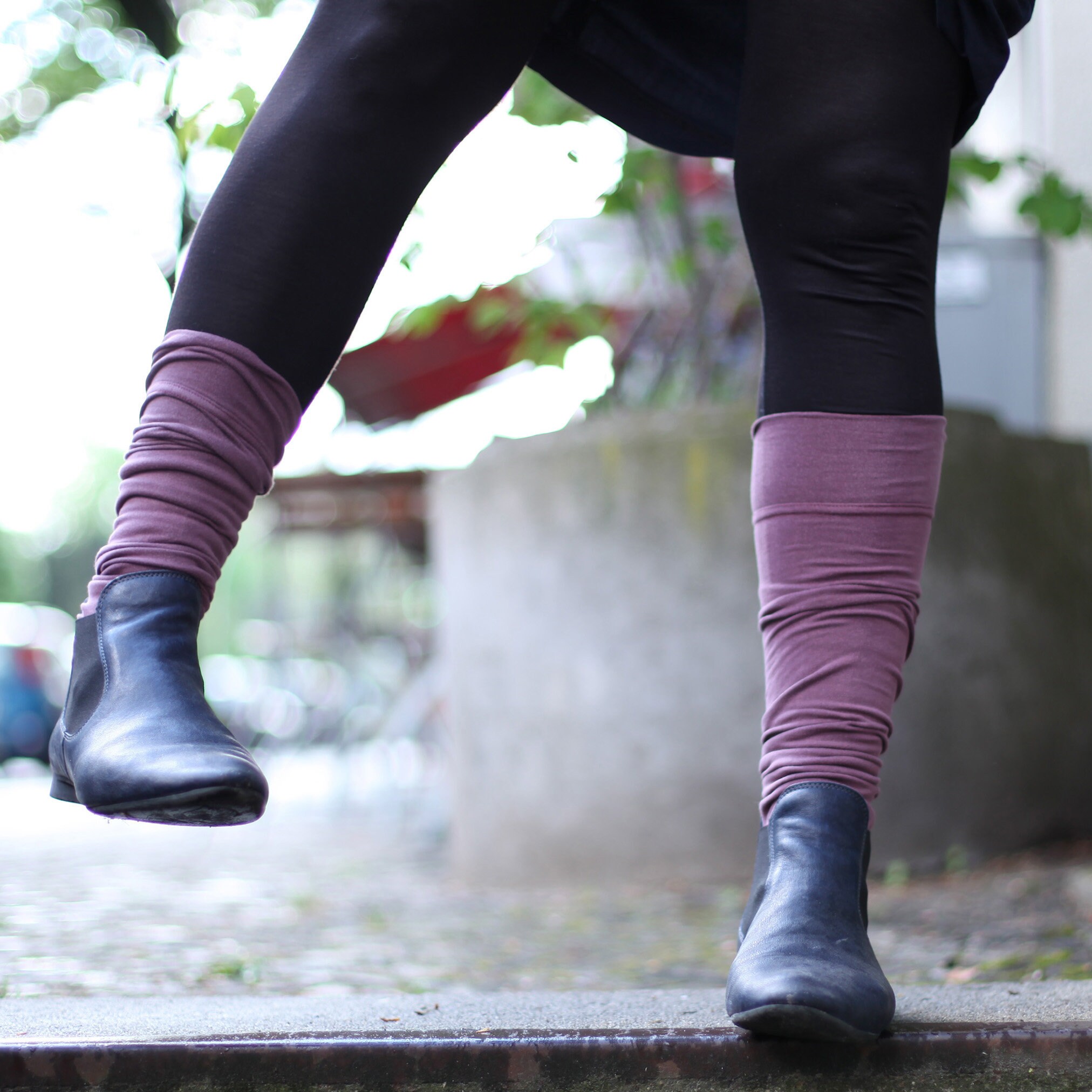 Melange Grey Leg Warmers / Warm Yoga Socks / Elegant Boot Etsy Norway