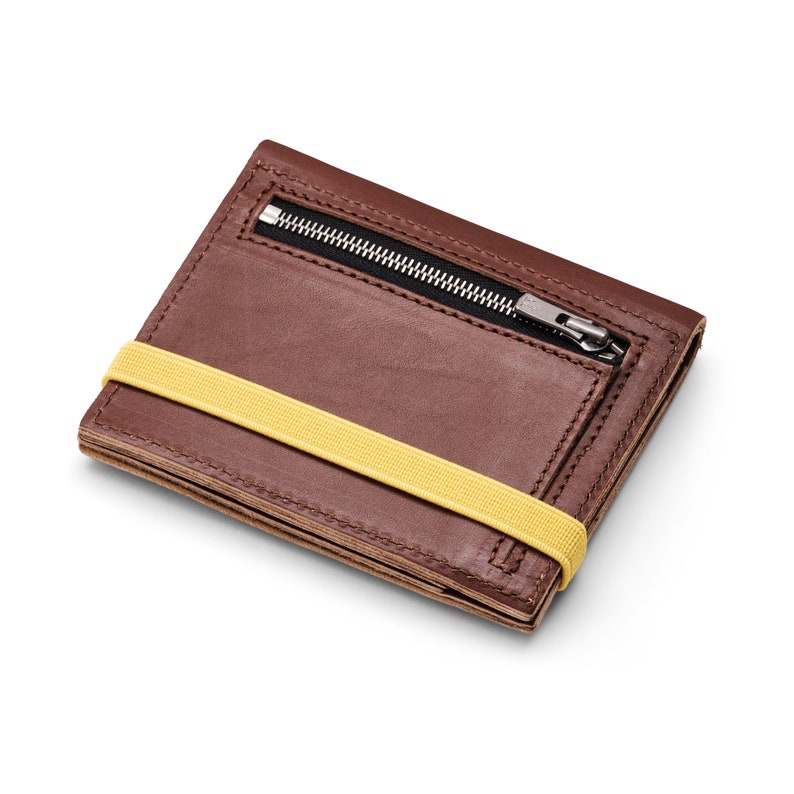 Brown Leather Wallet for Mens leather Wallet Mens Gazur Wallet Yellow