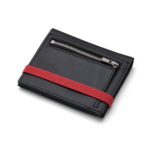 Mens Leather Wallet, Mens Wallet, Mens Wallet With Coin Pocket Red