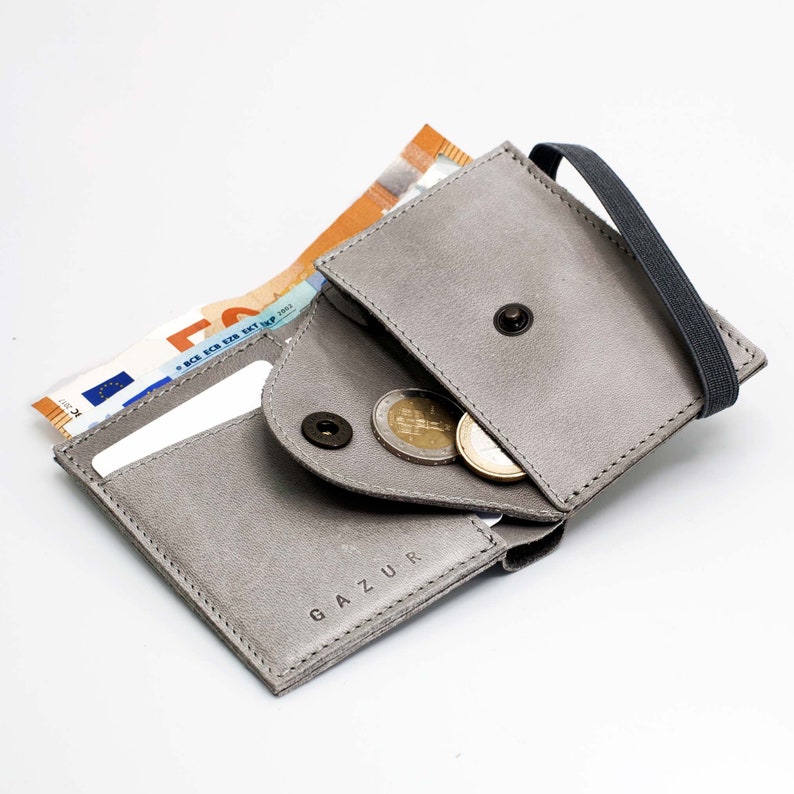 Mens Wallets, Gifts for Father's Day, Gray Leather Wallet, Gift for Your Partner or Husband, a Stylish and High-quality Sustainable Wallet 