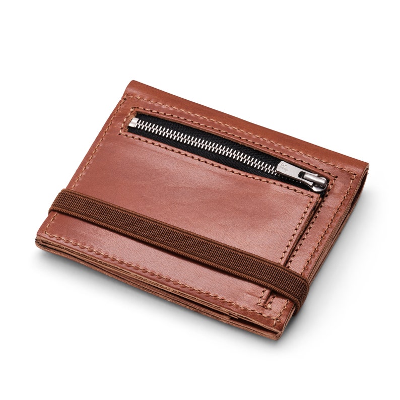 Camel Brown Leather Wallet, Mens Wallet, Leather Wallets, Wallet with Zipper Brown