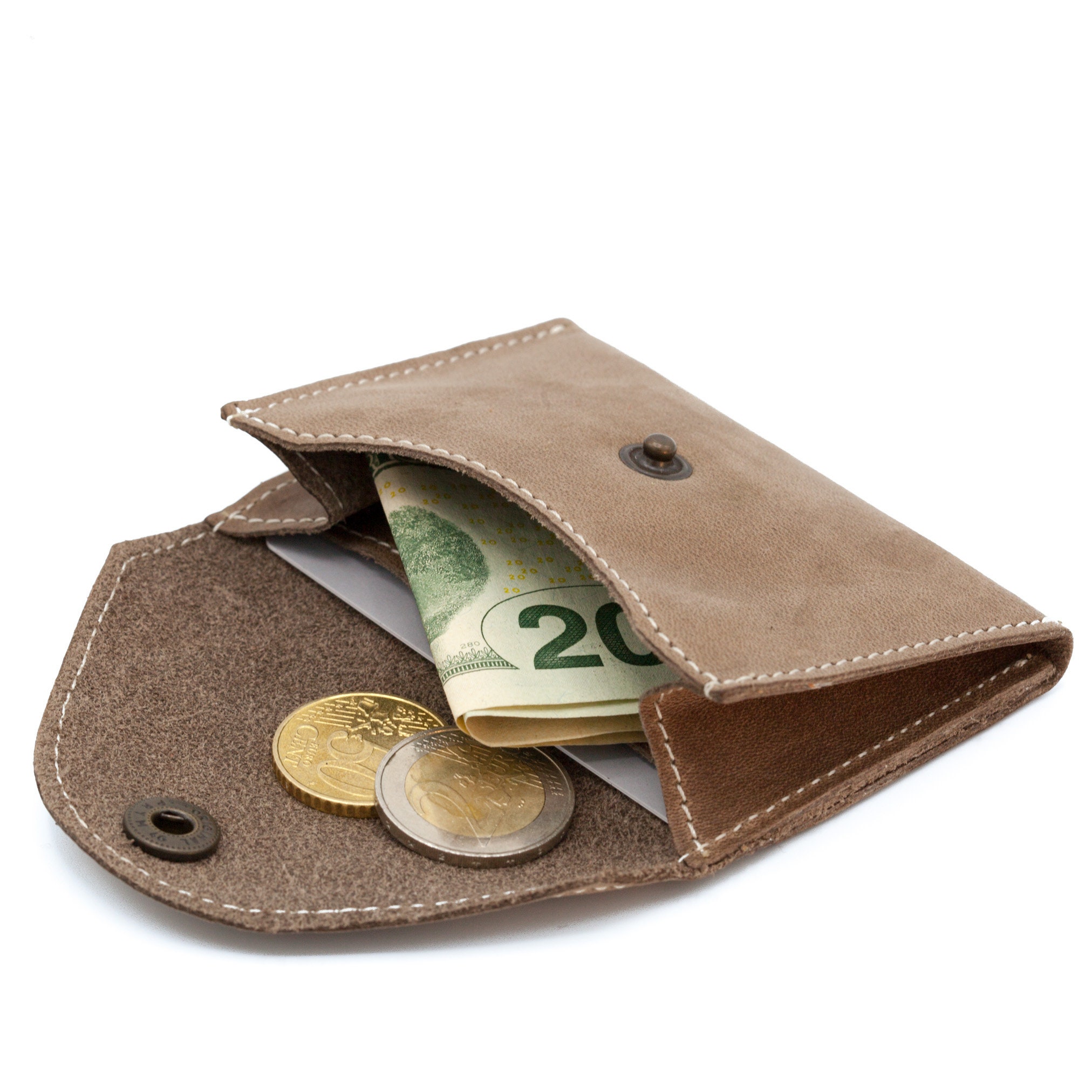  Coin Change Purse with Key Ring - Slim Card Case Holder Wallet  : Clothing, Shoes & Jewelry