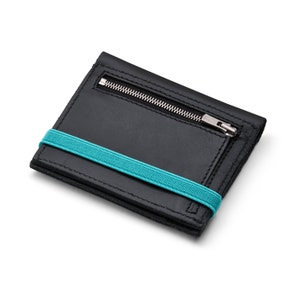 Mens Leather Wallet, Mens Wallet, Mens Wallet With Coin Pocket Blue