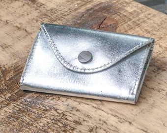 Regalo de cumpleaños para hombres / Billetera de cuero / Billetera minimalista / Monedas y tarjetas