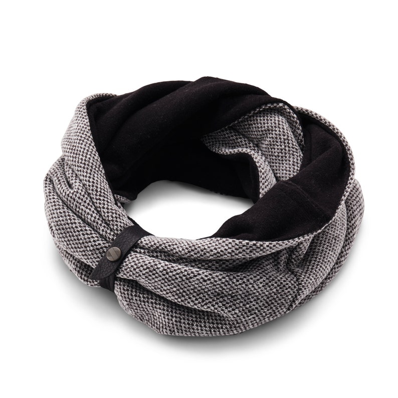 Mens Scarf, Loop Scarf, Gift For Dad, Infinity Scarf, mens winter scarf, men accessories, Husband Gift, Gift For Husband, Black