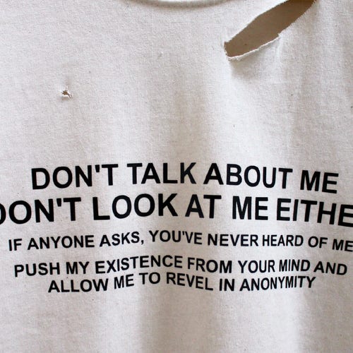 Don't Talk About Me off White Distressed Unisex Shirt - Etsy