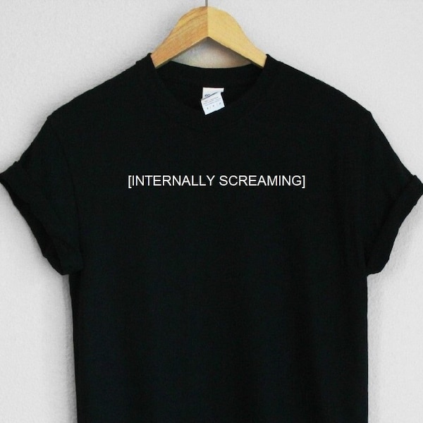 Internally Screaming Graphic Print Unisex Tee Shirt