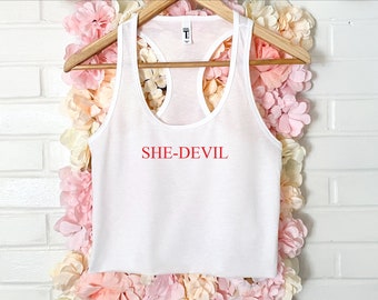 She Devil Women's Crop Tank XS-2Xl