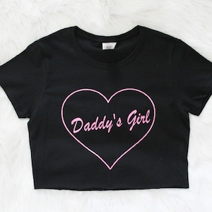 Buy Daddy's Girl Graphic Print Women's Crop Shirt S-3xl Online in