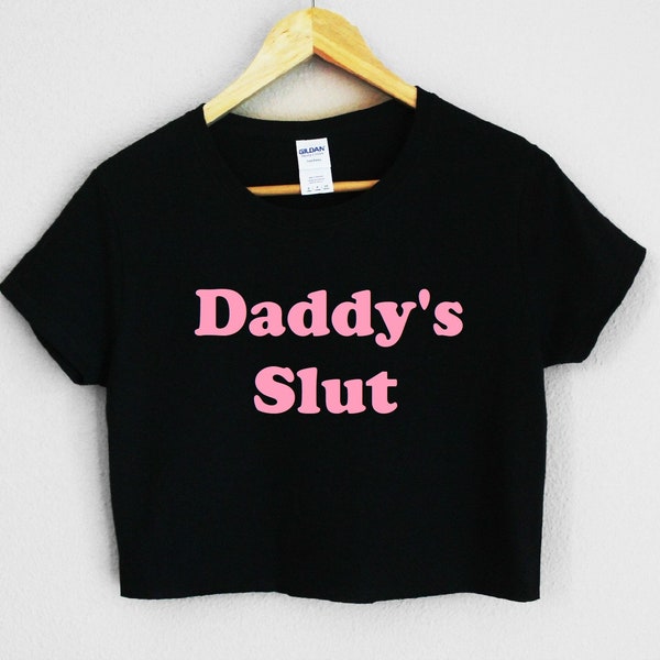 Daddy's Slut dames crop-shirt S-3Xl