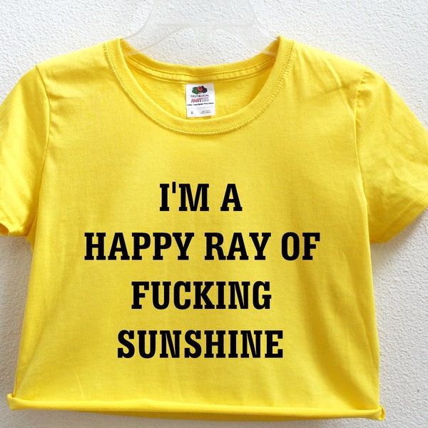 Ray of Sunshine Graphic Print Women's Crop Shirt