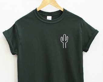 Cactus Unisex Dark Green Shirt S-5XL