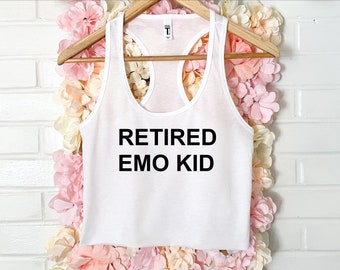 Retired Emo Kid Women S Crop Tank Xs 2xl Etsy