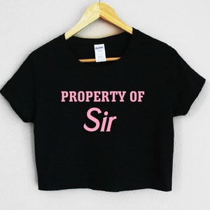 Property Of Sir Camisa corta negra para mujer