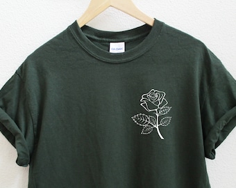 Rose Unisex Dark Green Shirt S-5XL