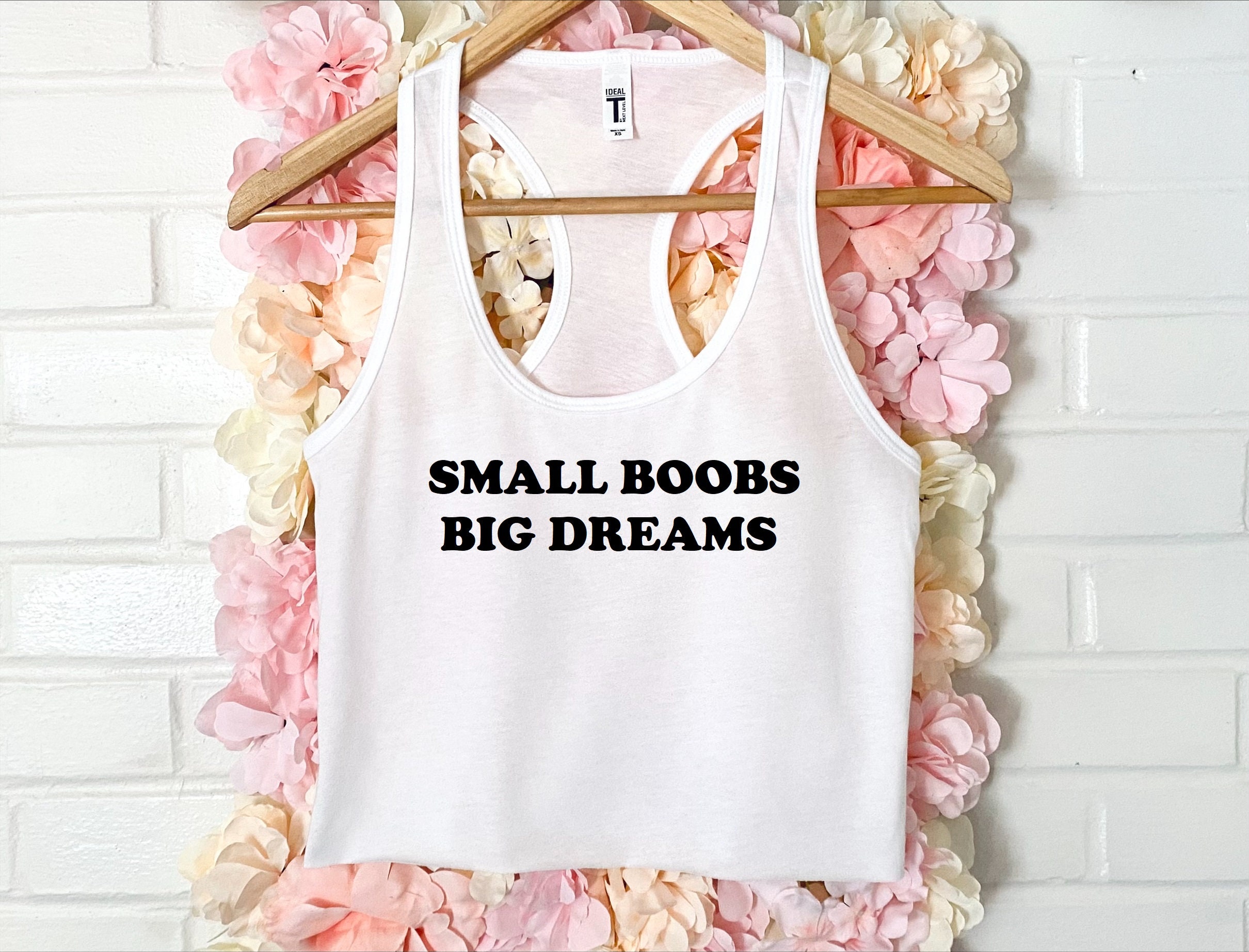 Small Boobs Big Dreams Women's Crop Tank Xs-2xl -  UK