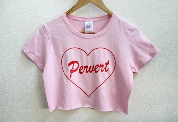 Pervert Pink Graphic Print Women's Crop Shirt Xs-3xl | Etsy