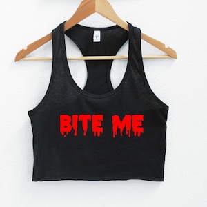 Canotta corta da donna Bite Me XS-2Xl
