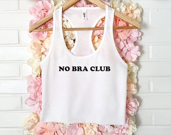 No Bra Club Women's Crop Tank XS-2Xl