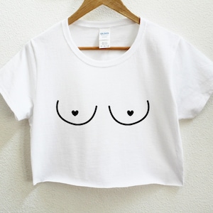 Boob Heart Women&#39;s Crop Shirt