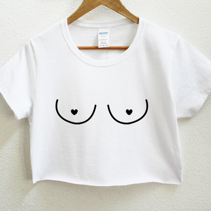 Blue Heart Bra-Free Boob Tee main image 1