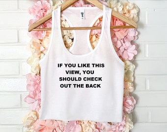 If you like this view, you should check out the back Women's Crop Tank XS-2Xl