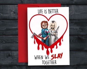 Bride of Chucky Valentine’s Day Anniversary Love Card